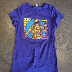 Alstyle Purple NASA Astronaut Tee